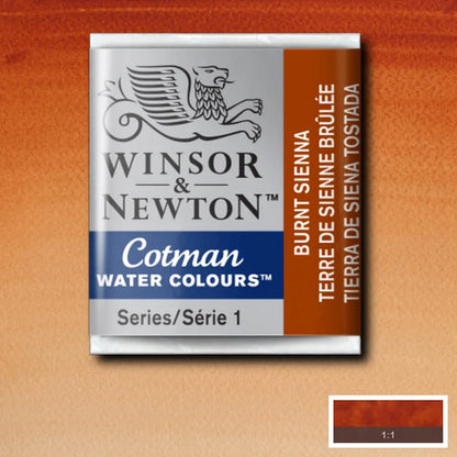 094376901436 Acuarela Pasta Cotman Rf 074 Tierra De Siena Tostada Winsor Newton Watercolour Burnt Sienna Colour Number 74 Pigment Code Pr101 Size Half Pan - Cartel Arte & Papelería