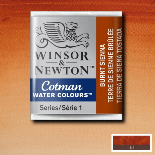 094376901436 Acuarela Pasta Cotman Rf 074 Tierra De Siena Tostada Winsor Newton Watercolour Burnt Sienna Colour Number 74 Pigment Code Pr101 Size Half Pan - Cartel Arte & Papelería