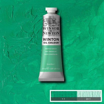 094376910247 Oleo Winsor & Newton Óleo 37 ML Verde Esmeralda Winton 241 Cartel Arte & Papelería