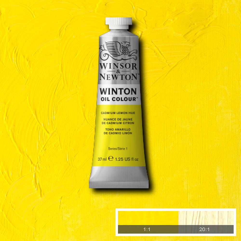 094376910407 Oleo 37ml Winton 087 Amarillo Cadmi Limon (7) Winsor Newton Winton Oil Colour Cadmium Lemon Hue Colour Number 87 Pigment Code Py3 Py74 Permanence Permanent Size 37ml - Cartel Arte & Papelería