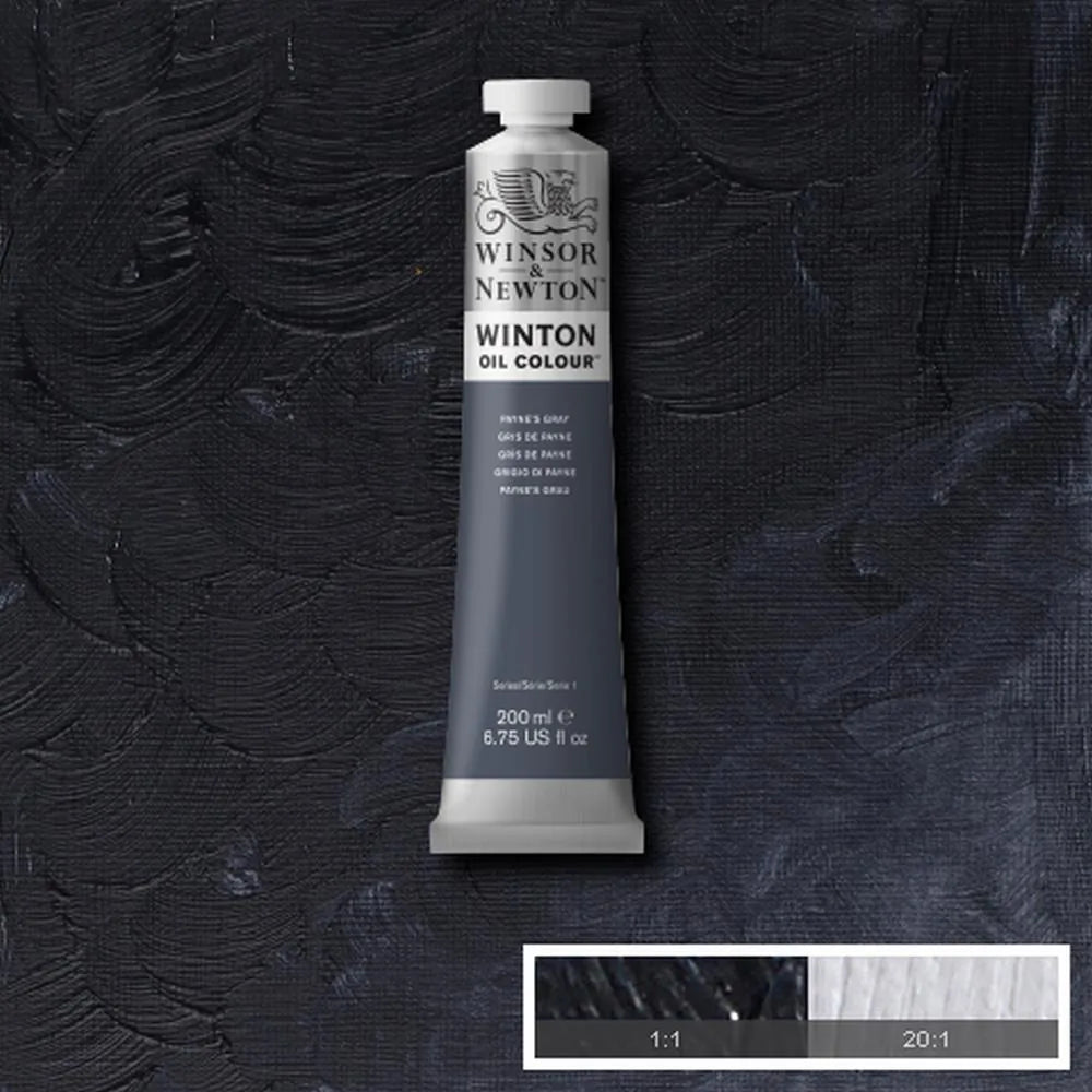 094376911022 Oleo Winsor & Newton Óleo 200 ML Gris Payne Winton 465 Cartel Arte & Papelería