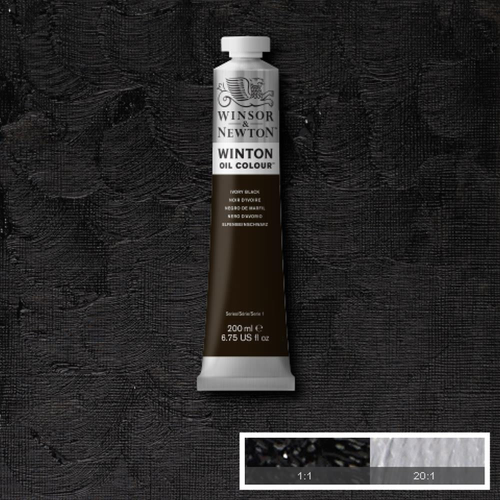 094376911046 Oleo Winsor & Newton Óleo 200 ML Negro Marfil Winton 331 Cartel Arte & Papelería