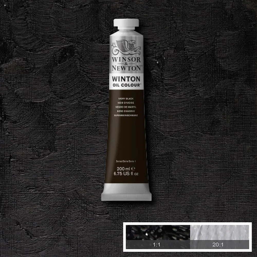094376911046 Oleo Winsor & Newton Óleo 200 ML Negro Marfil Winton 331 Cartel Arte & Papelería