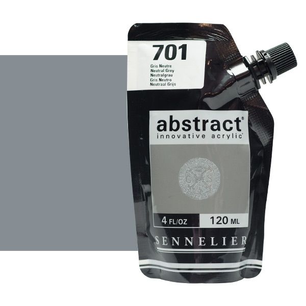 0V20136000000 Acrilico Abstract Sennelier 120ml Gris Neutro-Ref. 701-Cartel Arte & Papelería