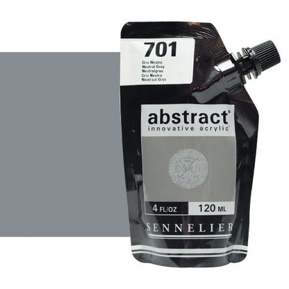 0V20136000000 Acrilico Abstract Sennelier 120ml Gris Neutro-Ref. 701-Cartel Arte & Papelería
