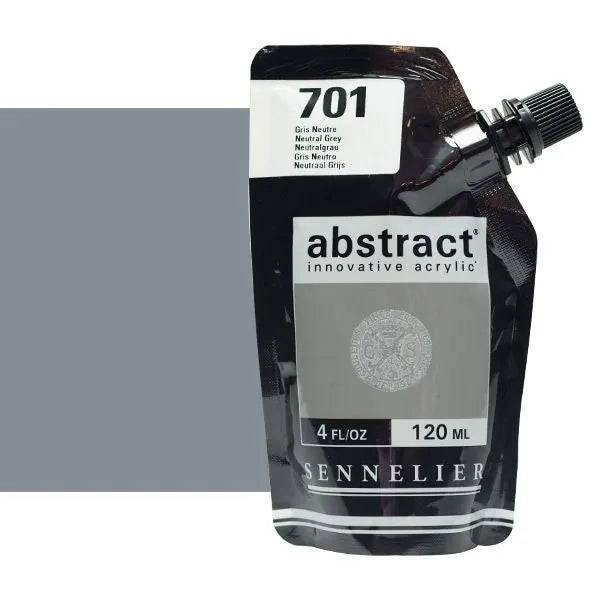 0V20136000000 Acrilico Abstract Sennelier 120ml Gris Neutro-Ref. 701-Cartel Arte & Papelería