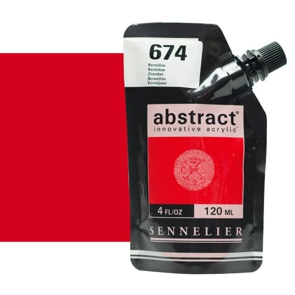 0V20157000000 Acrilico Abstract Sennelier 120ml Vermillion-Ref. 674-Cartel Arte & Papelería