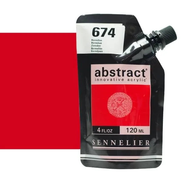 0V20157000000 Acrilico Abstract Sennelier 120ml Vermillion-Ref. 674-Cartel Arte & Papelería