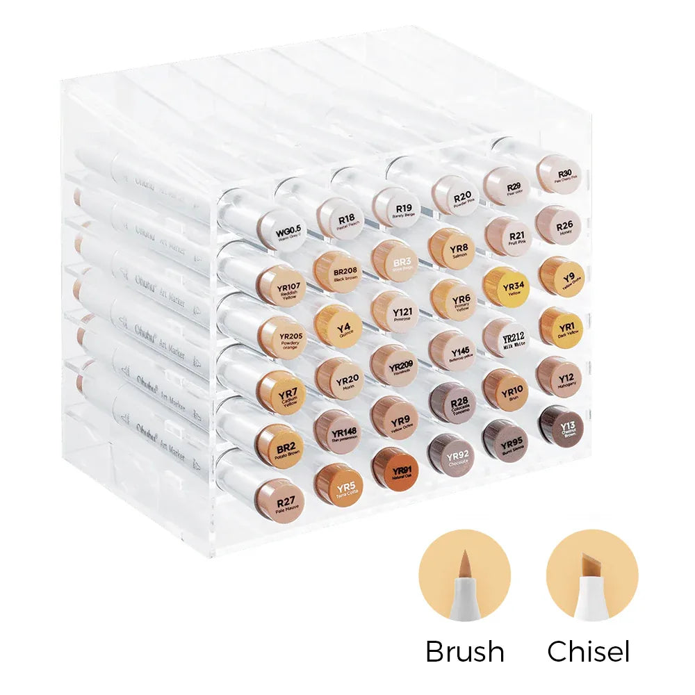 Marcadores Artísticos Con Alcohol Doble Punta - Tonos Piel ideales para ilustraciones y detalles en tus proyectos. Cartel Arte & Papelería