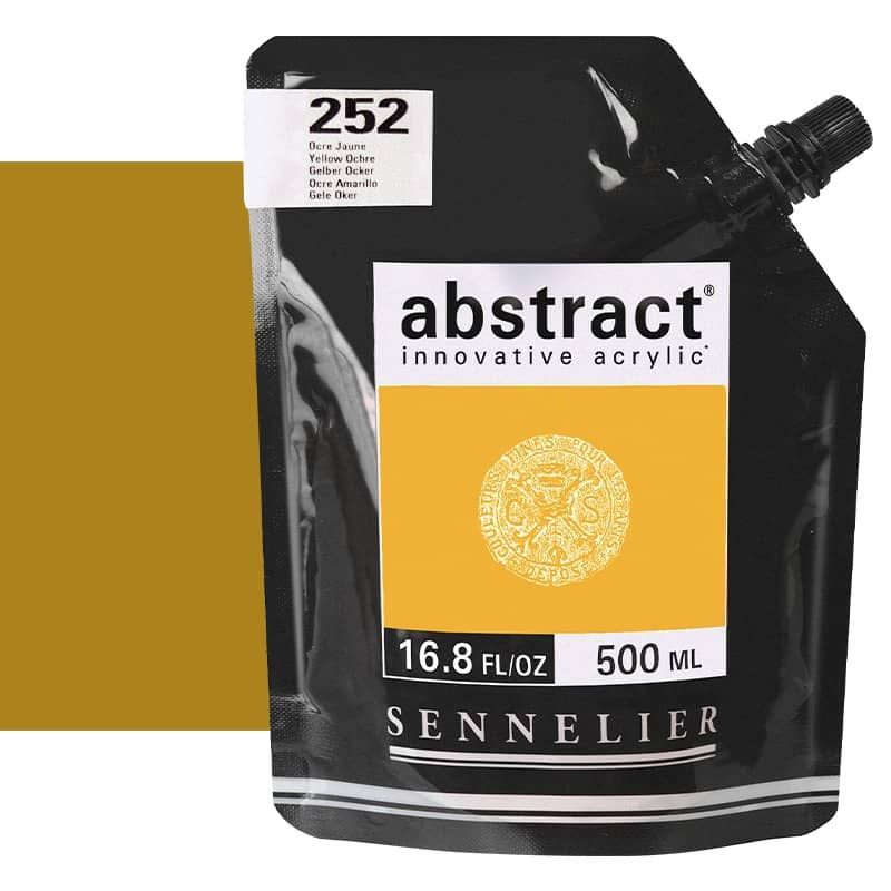 0V26493000000 Acrilico Abstract Sennelier 120ml Amarillo Ocre-Ref. 252-Cartel Arte & Papelería