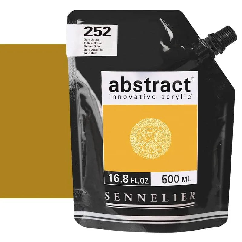 0V26493000000 Acrilico Abstract Sennelier 120ml Amarillo Ocre-Ref. 252-Cartel Arte & Papelería