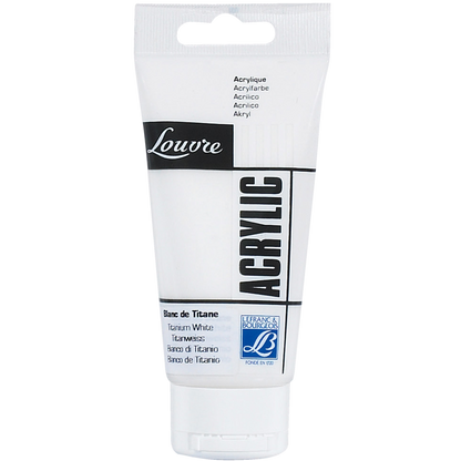 3013643004547 Acrilico Louvre Lefranc Pintura Acrílica 80 ml Blanco Titanium RF 454 Cartel Arte & Papelería