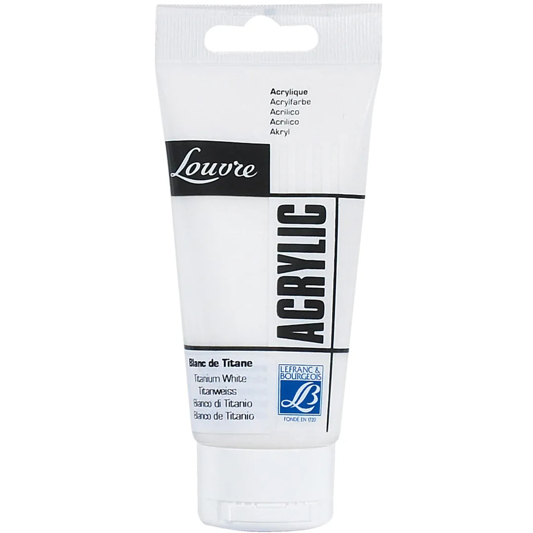 3013643004547 Acrilico Louvre Lefranc Pintura Acrílica 80 ml Blanco Titanium RF 454 Cartel Arte & Papelería