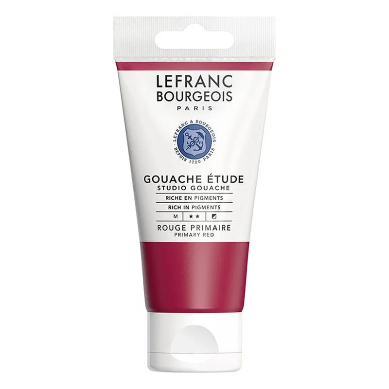 3013643012443 Tempera Gouache Lefranc Tempera 80 ml Rojo Primario Gouache Student 437 Cartel Arte & Papelería