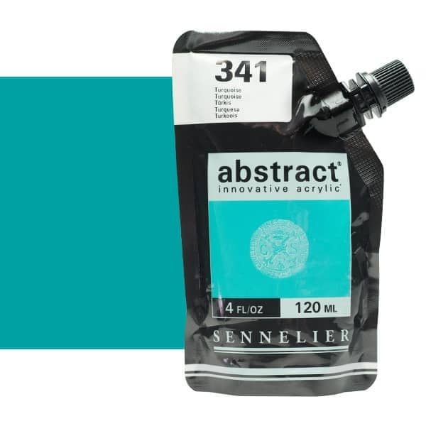 0V20154000000 Acrilico Abstract Sennelier 120ml Turquesa-Ref. 341-Cartel Arte & Papelería