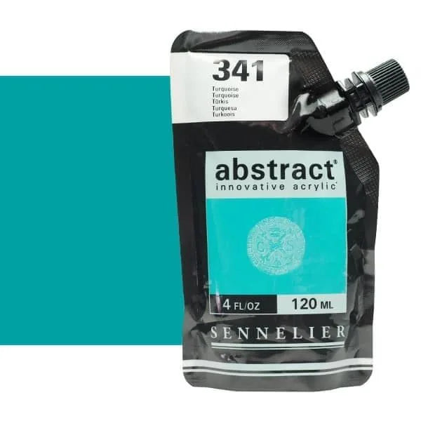 0V20154000000 Acrilico Abstract Sennelier 120ml Turquesa-Ref. 341-Cartel Arte & Papelería