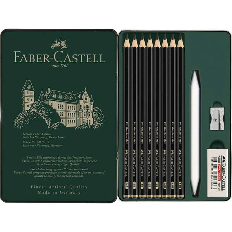 4005401152200 Pitt Graphite Matt Faber Castell Linea Arte Lápiz de grafito X 11 Unidades Surtido Graphite Matt Cartel Arte & Papelería