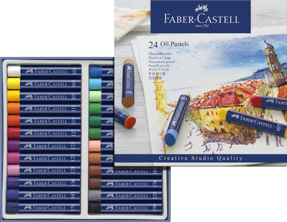 4005401270249 Oil Pastels Faber Castell Linea Arte Pasteles al óleo X 24 Unidades Surtido Graso Cartel Arte & Papelería