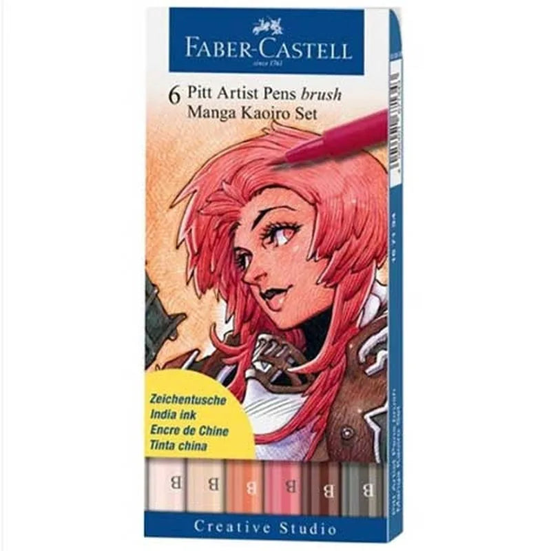 4005401671343 Set Pitt Artist Pens Brush Faber Castell Rapidógrafo Unidad Sutido Manga Kaoiro Set Cartel Arte & Papelería