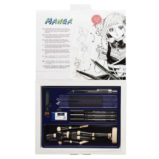 4005401671527 Manga Starter Set Faber Castell Linea Arte Marcadores Set Negro Manga Starter Cartel Arte & Papelería