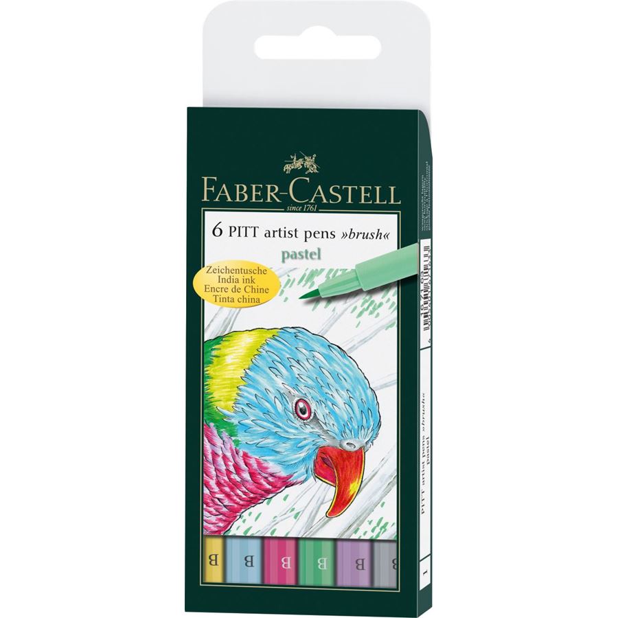 4005401671633 Set Pitt Artist Pens Brush Faber Castell Rapidógrafo Unidad Pastel Pastel Cartel Arte & Papelería