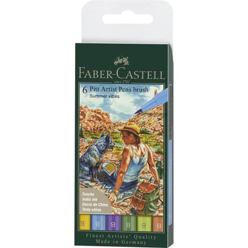 4005401671787 Set Pitt Artist Pens Brush Faber Castell Rapidógrafo Unidad Sutido Summer Vibes Cartel Arte & Papelería