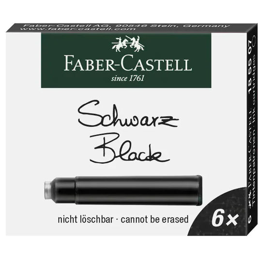 4005401855071 Cartucho de Tinta Faber Castell Caja X 6 185507 Negro Cartel Arte & Papelería