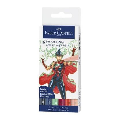 4005402671960 Set Pitt Artist Pens Brush Faber Castell Rapidógrafo Unidad Sutido Comic Colouring Set Cartel Arte & Papelería
