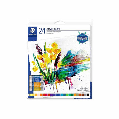 4007817024171 Estuche Acrilico Staedtler Pintura Acrílica X 24 Unidades Surtido Tubo 12 ml Cartel Arte & Papelería