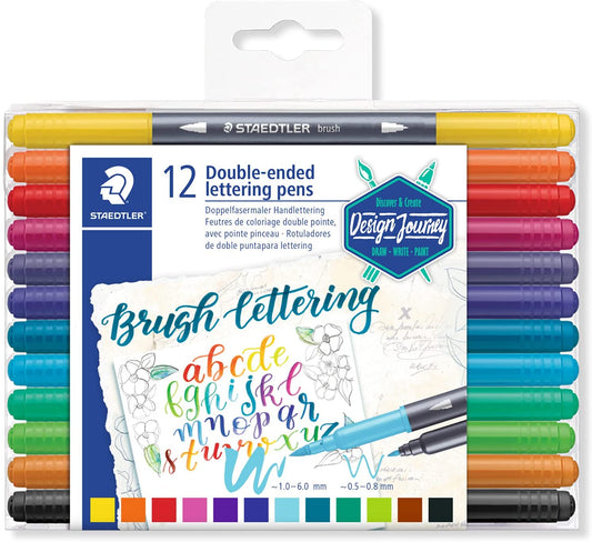 4007817042854 Marcador Brush Lettering Staedtler Marcador X 12 Unidades Surtido Doble Punta Cartel Arte & Papelería