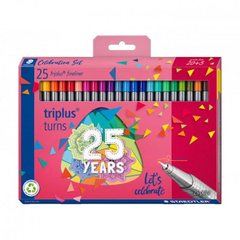 4007817090909 Set Triplus Fineliners Staedtler Marcador X 25 Unidades Turns 0.3 mm Cartel Arte & Papelería