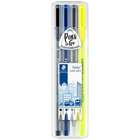 4007817340004 Set Triplus Fineliners Staedtler Marcador X 4 Unidades Mobile Office 0.3 mm Cartel Arte & Papelería