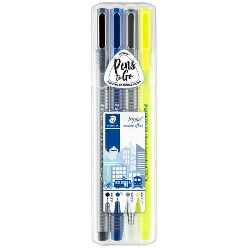 4007817340004 Set Triplus Fineliners Staedtler Marcador X 4 Unidades Mobile Office 0.3 mm Cartel Arte & Papelería