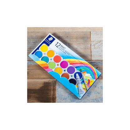 4007817888018 Estuche Acuarela Staedtler Acuarela X 12 Pastillas En Pasta Cartel Arte & Papelería