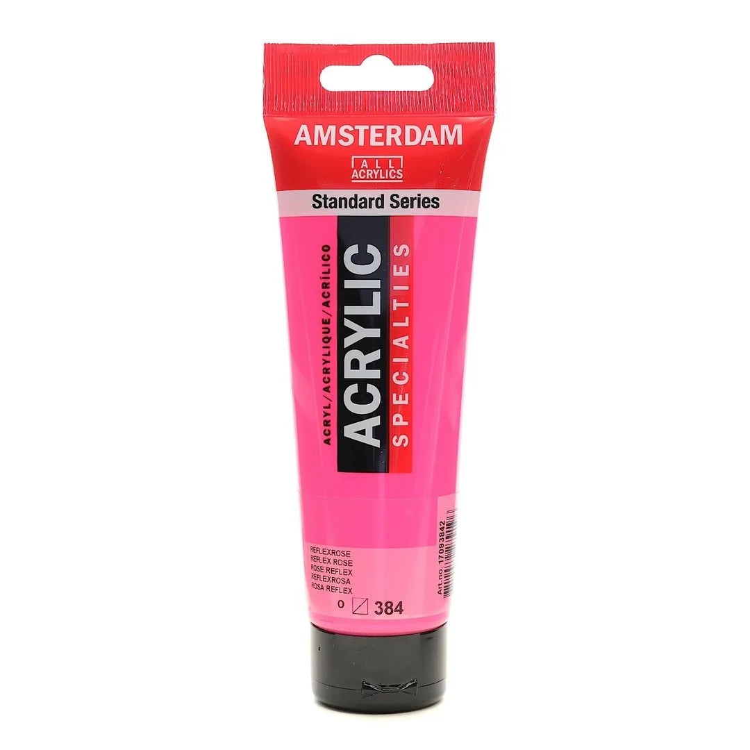 8712079279196 Acrílico Amsterdam 120 ml | Colores Rosa Reflejo 384 Serie Estandar Cartel Arte & Papelería