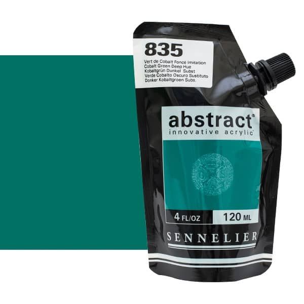 0V34341000000 Acrilico Abstract Sennelier 120ml Verde Cobalto Oscuro-Ref. 835-Cartel Arte & Papelería