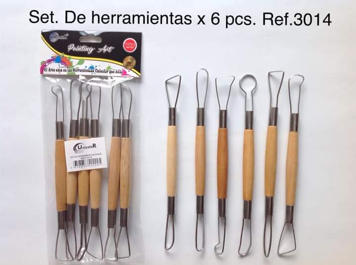 4658853422225 Set De Herramientas Para Esculpir Unicolor Herramientas para esculpir X 6 Piezas Set De Herramientas Para Esculpir Cartel Arte & Papelería