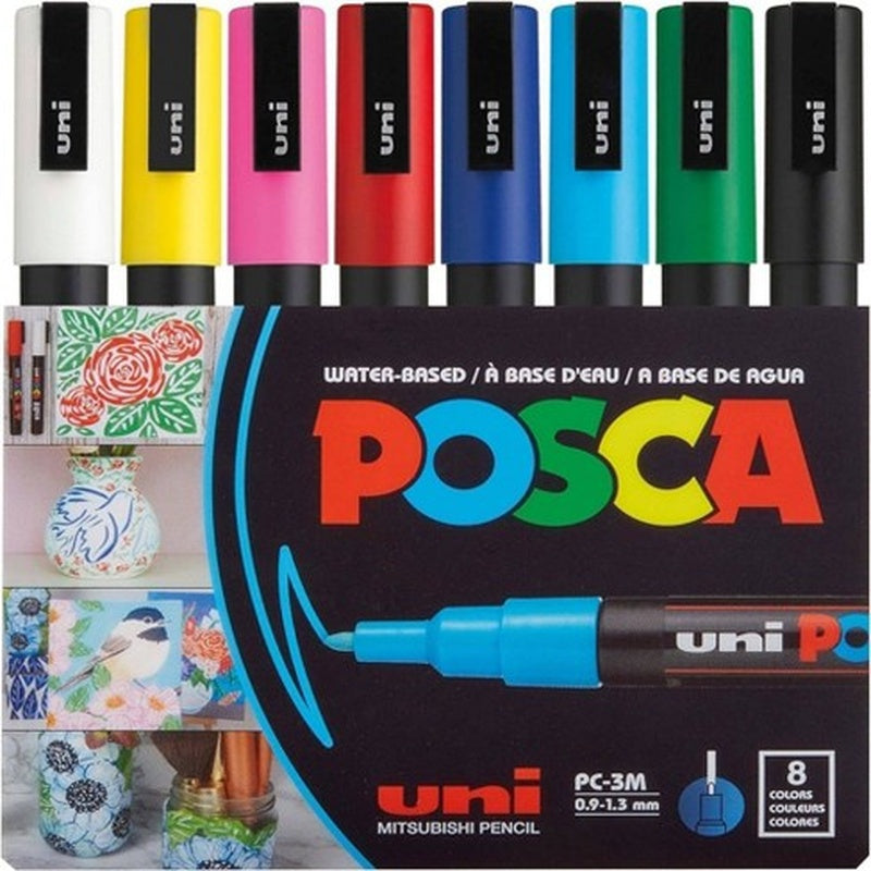 4902778246115 Marcador Posca Marcador Acrílico X 8 Unidades Colores Fuertes 3M 0,9 - 1,13 MM Cartel Arte & Papelería