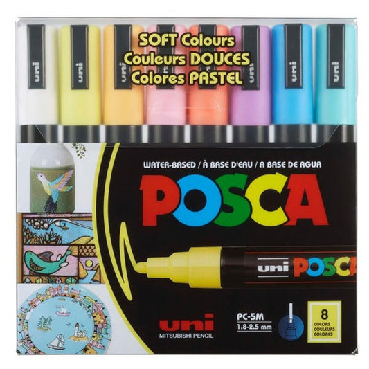 4902778249215 Marcador Posca Marcador Acrílico X 8 Unidades Colores Pastel 5M 1,8 - 25MM Cartel Arte & Papelería
