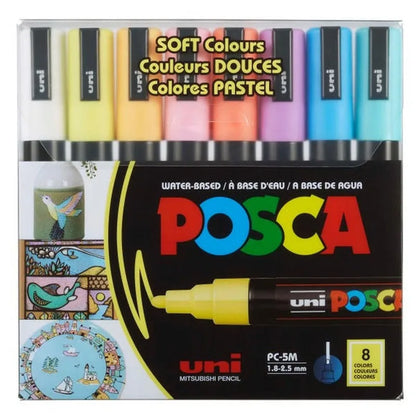4902778249215 Marcador Posca Marcador Acrílico X 8 Unidades Colores Pastel 5M 1,8 - 25MM Cartel Arte & Papelería