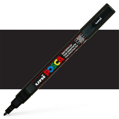 4902778915776 Marcador Posca Marcador Acrílico Unidad Negro Acrílico 3M 0,9 - 1,3MM Cartel Arte & Papelería