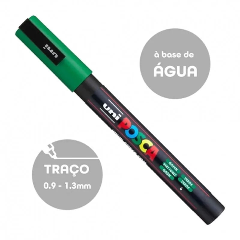 4902778915806 Marcador Posca Marcador Acrílico Unidad Verde Acrílico 3M 0,9 - 1,3 MM Cartel Arte & Papelería