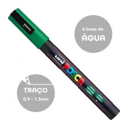 4902778915806 Marcador Posca Marcador Acrílico Unidad Verde Acrílico 3M 0,9 - 1,3 MM Cartel Arte & Papelería