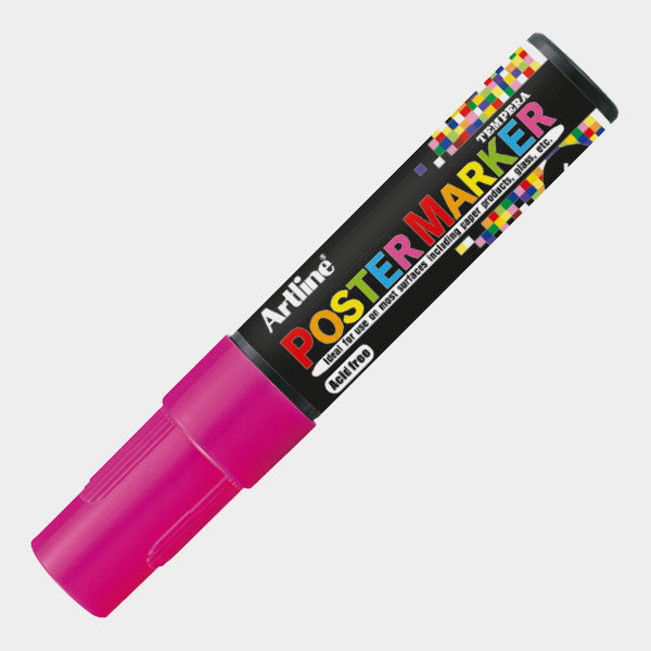 4974052851698 Postermarker Artline Marcador 12 mm Rosado Fluo Base Tempera Cartel Arte & Papelería