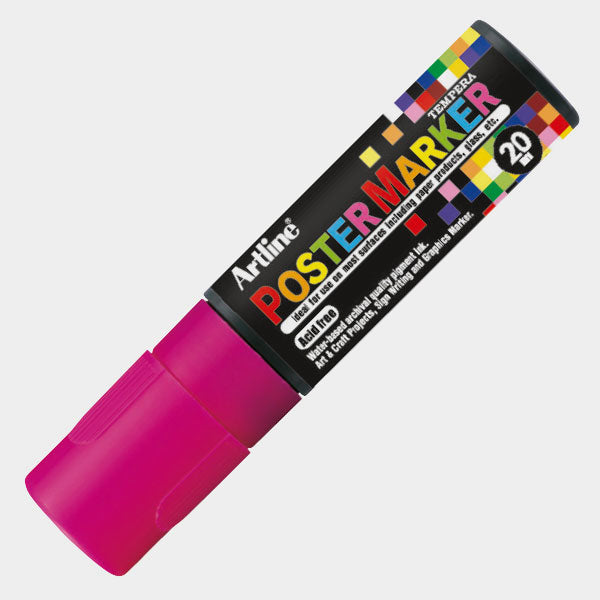 4974052852114 Postermarker Artline Marcador 20 mm Rosado Fluo Base Tempera Cartel Arte & Papelería