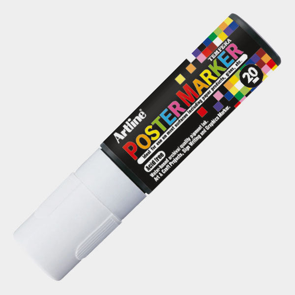 4974052852121 Postermarker Artline Marcador 20 mm Blanco Base Tempera Cartel Arte & Papelería