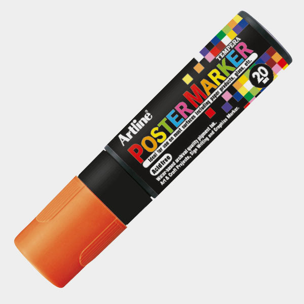 4974052860577 Postermarker Artline Marcador 20 mm Naranja Fluo Base Tempera Cartel Arte & Papelería