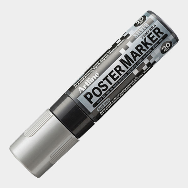 4974052860607 Postermarker Artline Marcador 20 mm Plateado Base Tempera Cartel Arte & Papelería