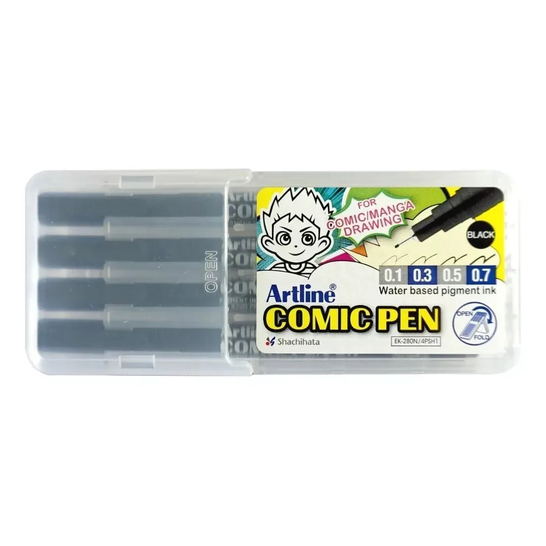 Comic Writing Pen Set Comic Pen Artline X4 Unidades – Puntas Precisas y Resistentes ...