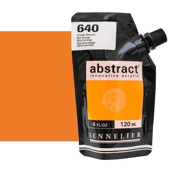 0V34347000000 Acrilico Abstract Sennelier 120ml Rojo Anaranjado-Ref. 640-Cartel Arte & Papelería